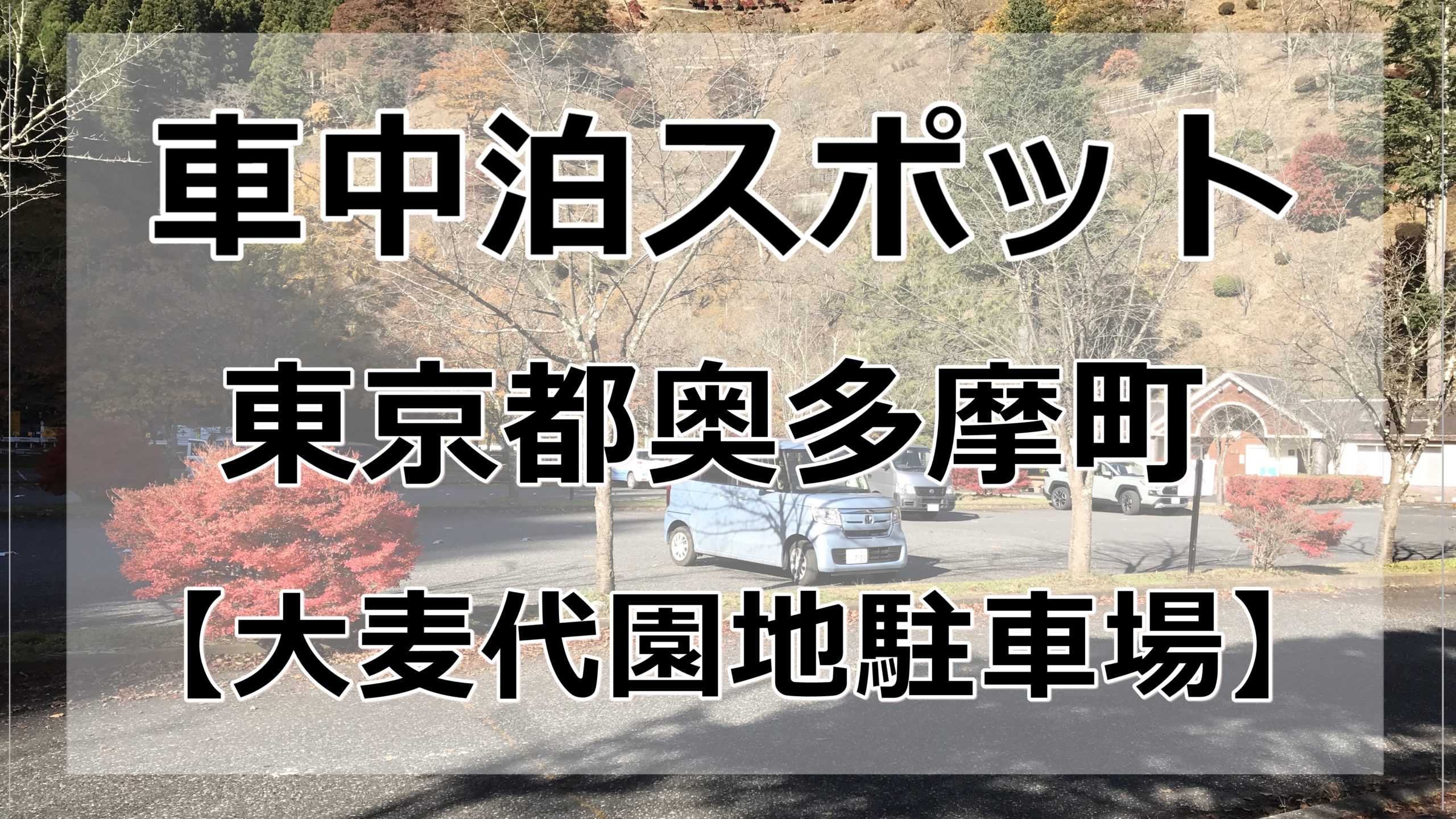 絶メシ 東京奥多摩の大麦代園地駐車場で車中泊無料でできます 車中泊女子 初心者向けバンライフブログ